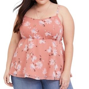 Torrid Babydoll Chiffon Cami Size 2